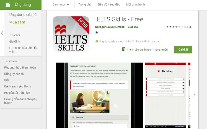 App miễn phí IELTS Skills 