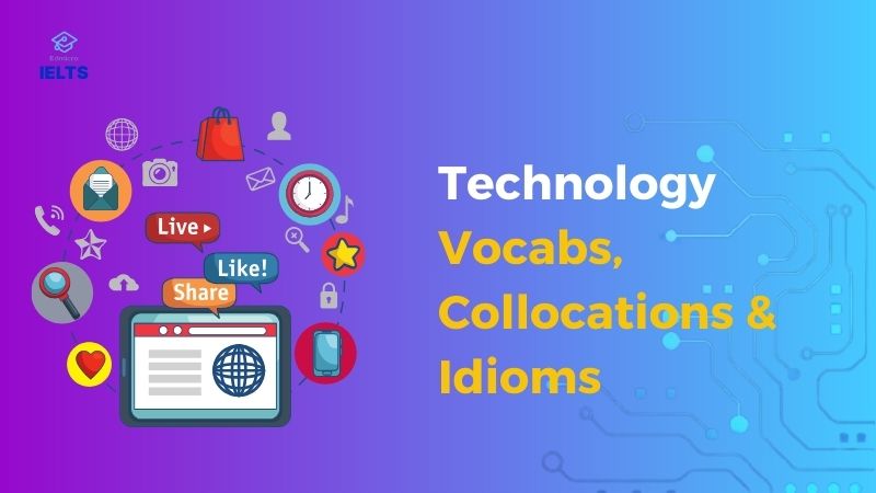 Vocabularies, Collocations & Idioms topic Techonology IELTS Speaking