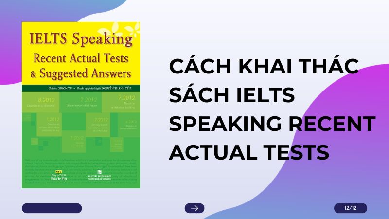 Cách khai thác sách IELTS Speaking Recent Actual Tests