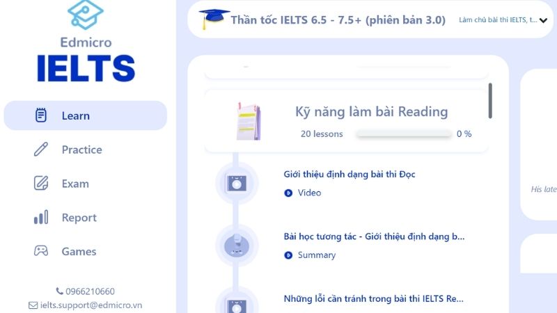 App Edmiro IELTS với công nghệ AI đem lại những bài học Reading sinh động