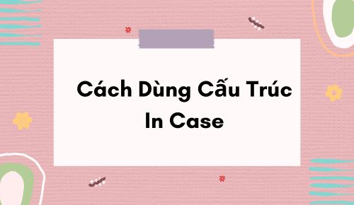 Cách dùng cấu trúc In Case