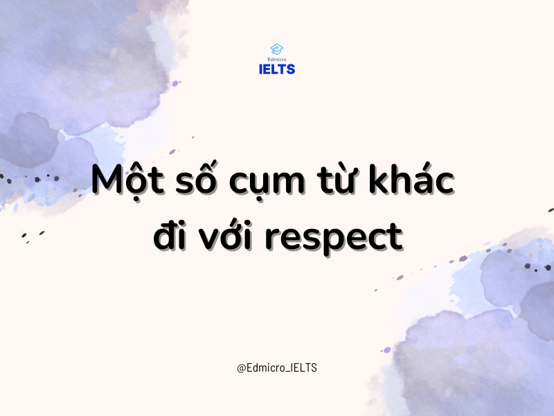 Một số cụm từ khác đi vớ respect