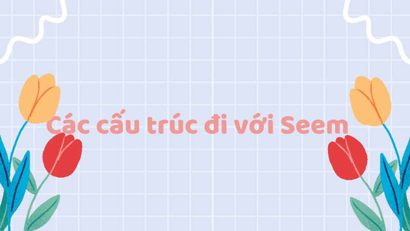 Các cấu trúc đi với Seem