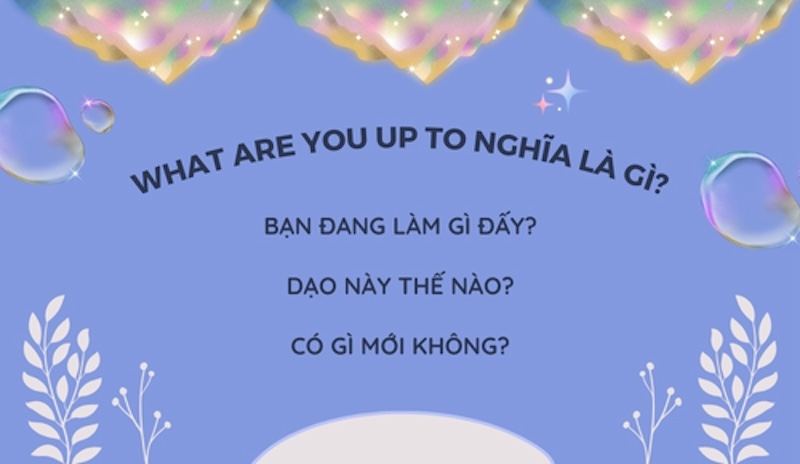 Định nghĩa what are you up to?