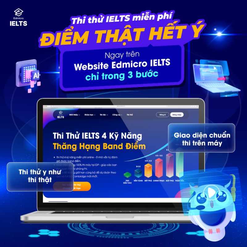 Thi thử IELTS miễn phí - Điểm thật hết ý