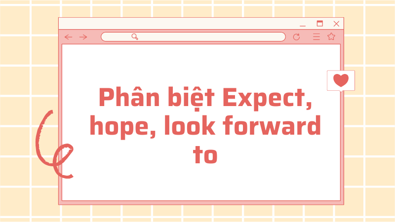 Phân biệt Expect, hope, look forward to