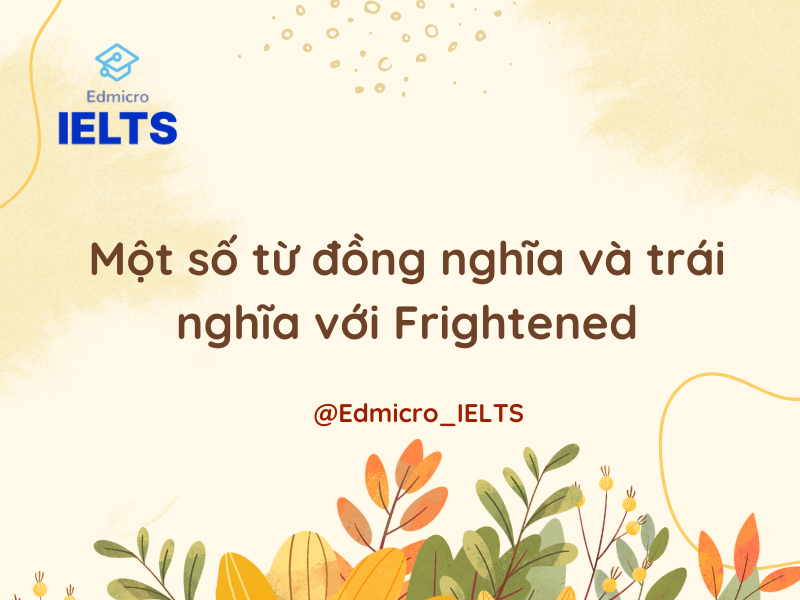 Một số từ đồng nghĩa và trái nghĩa với Frightened