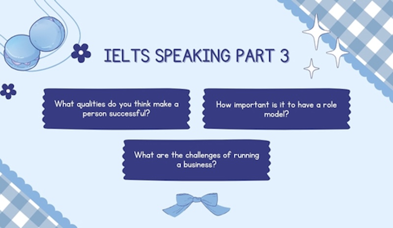 Bộ đề IELTS Speaking Part 3