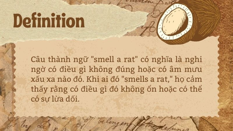 Định nghĩa smell a rat