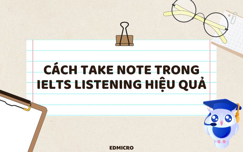 Cách take note trong IELTS listening hiệu quả