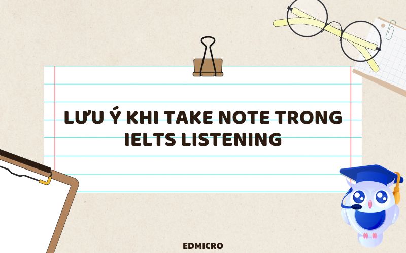 Lưu ý khi take note trong IELTS listening