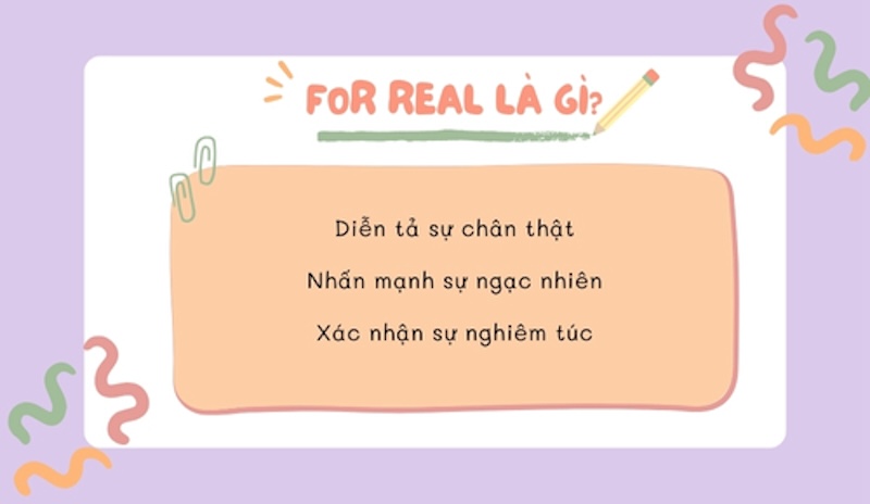 Định nghĩa for real