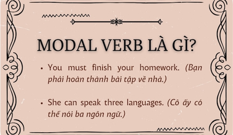 Định nghĩa modal verb