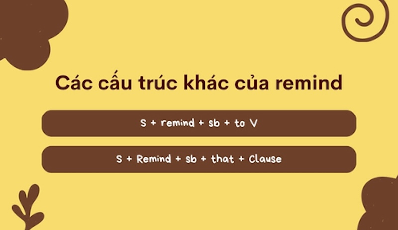 Các cấu trúc của remind