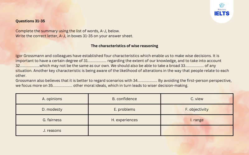 Question 31 - 35