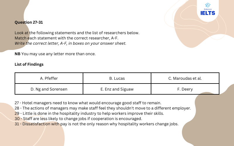 Question 27 - 31