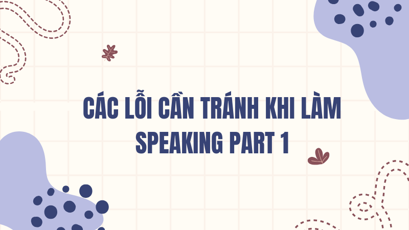 Các lỗi cần tránh