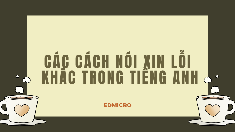 Các cách nói xin lỗi khác trong tiếng Anh