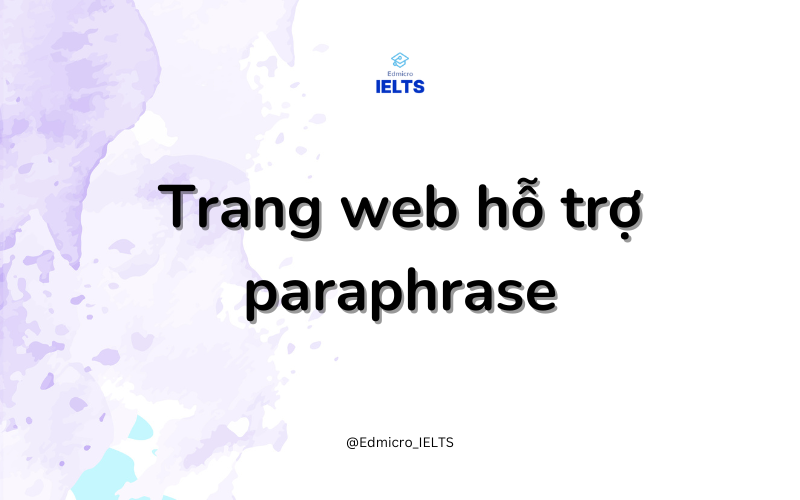 Các trang web hỗ trợ Paraphrase