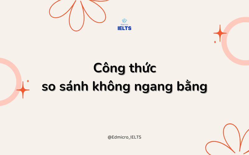 Công thức so sánh không ngang bằng